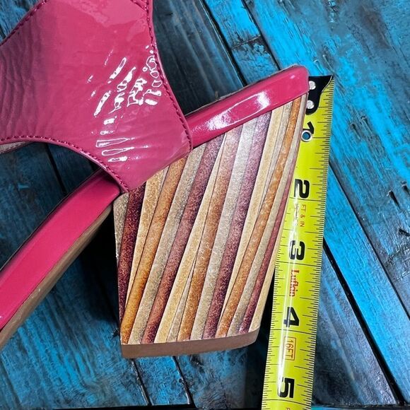 Size 9 Miz Mooz Pinky Peach Chunky Heel Sandals - Picture 10 of 10